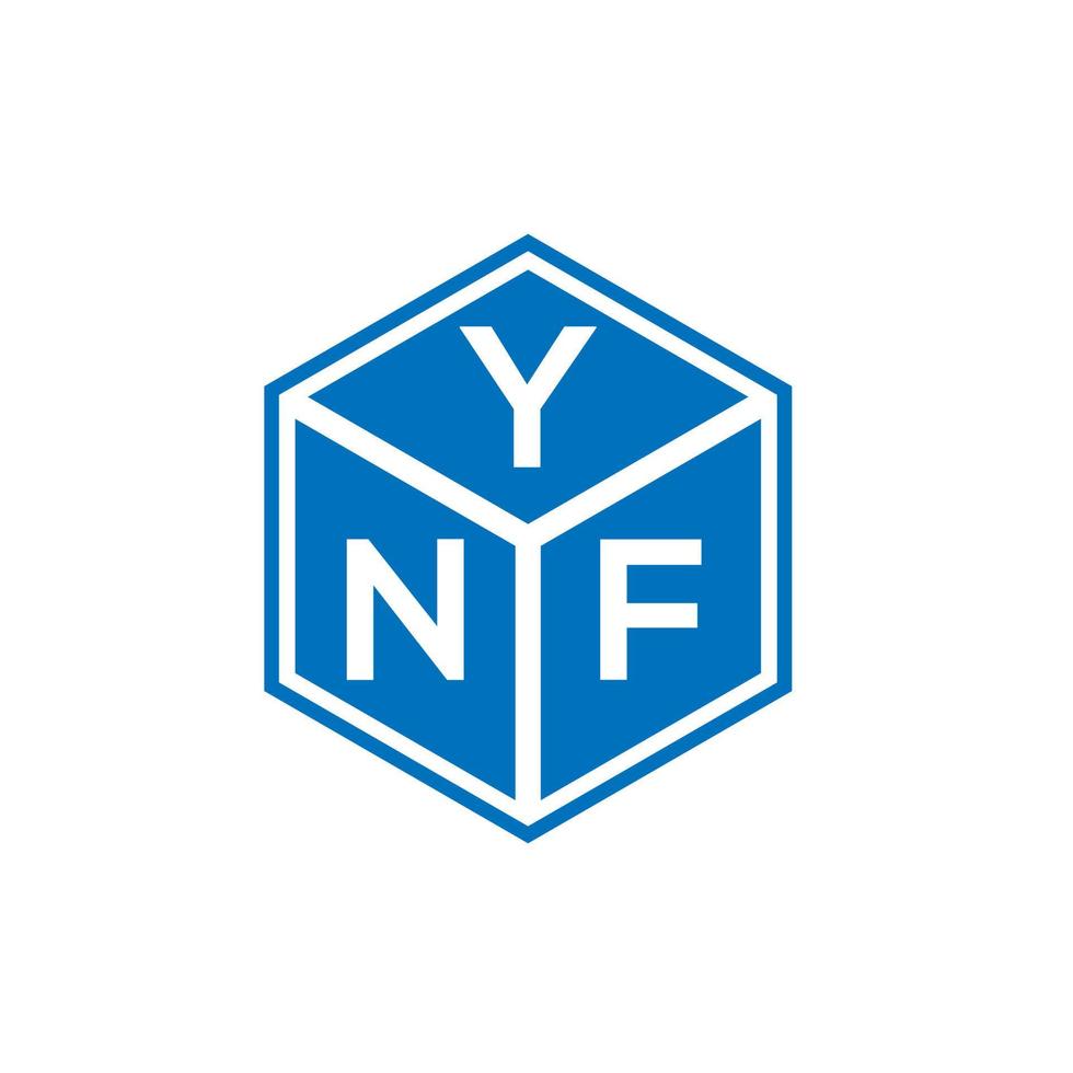 YNF letter logo design on white background. YNF creative initials letter logo concept. YNF letter design. vector