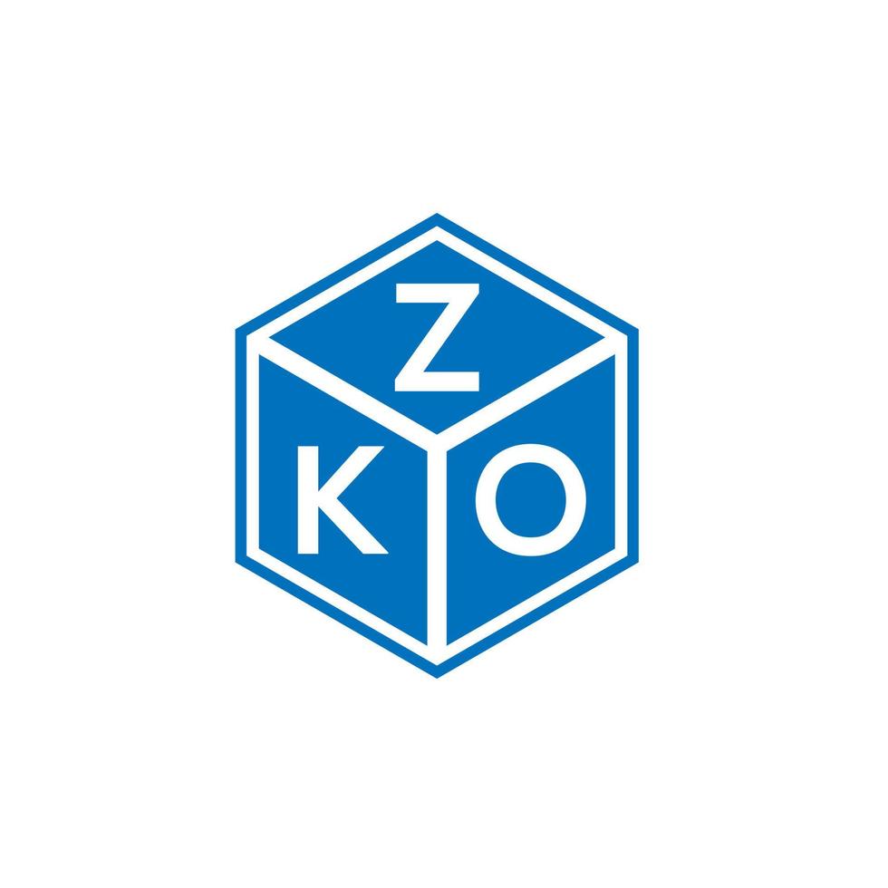 ZKO letter logo design on white background. ZKO creative initials letter logo concept. ZKO letter design. vector