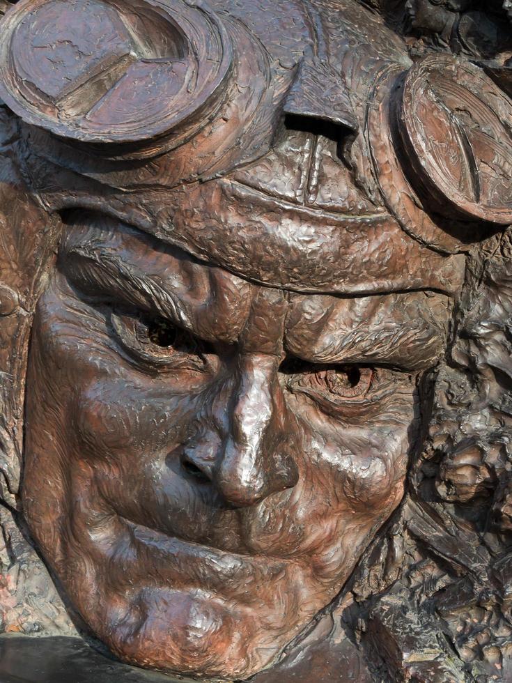 London, Uk, 2014. Close-up of part of the Battle of Britain monument photo