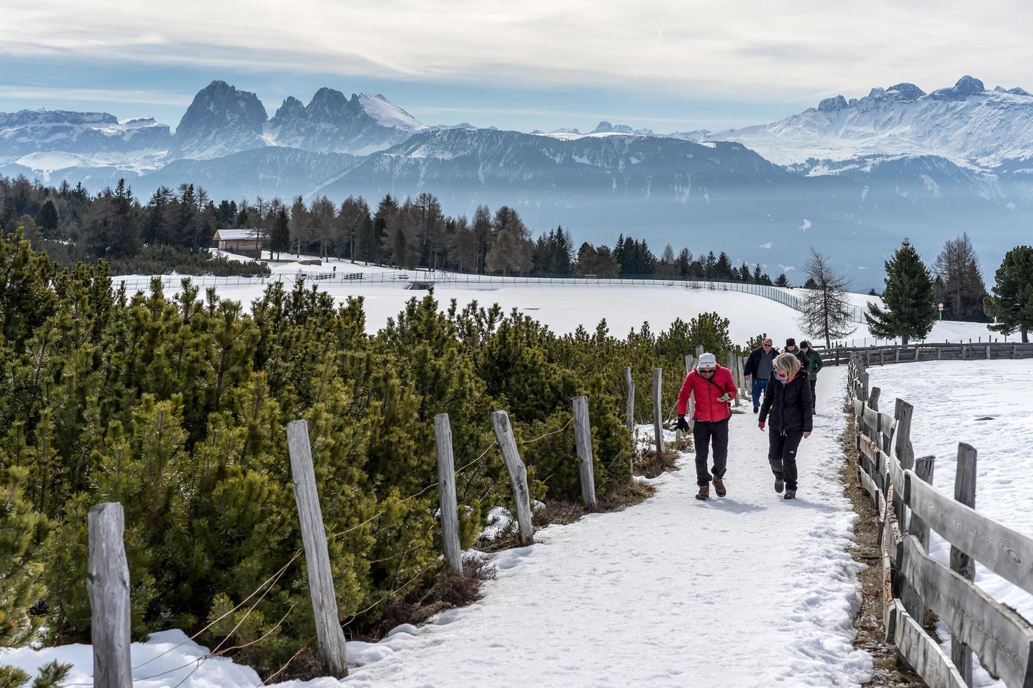 Rinderplatz Pasture, South Tyrol, Italy, 2016. People Walking on the Alps photo