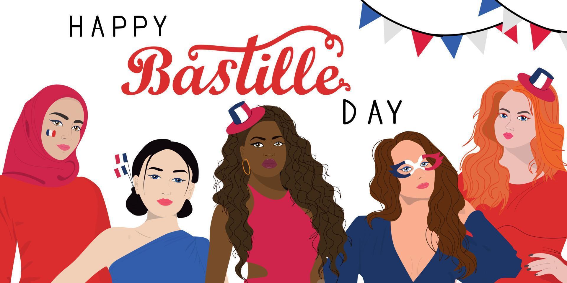 Bastille Day banner vector