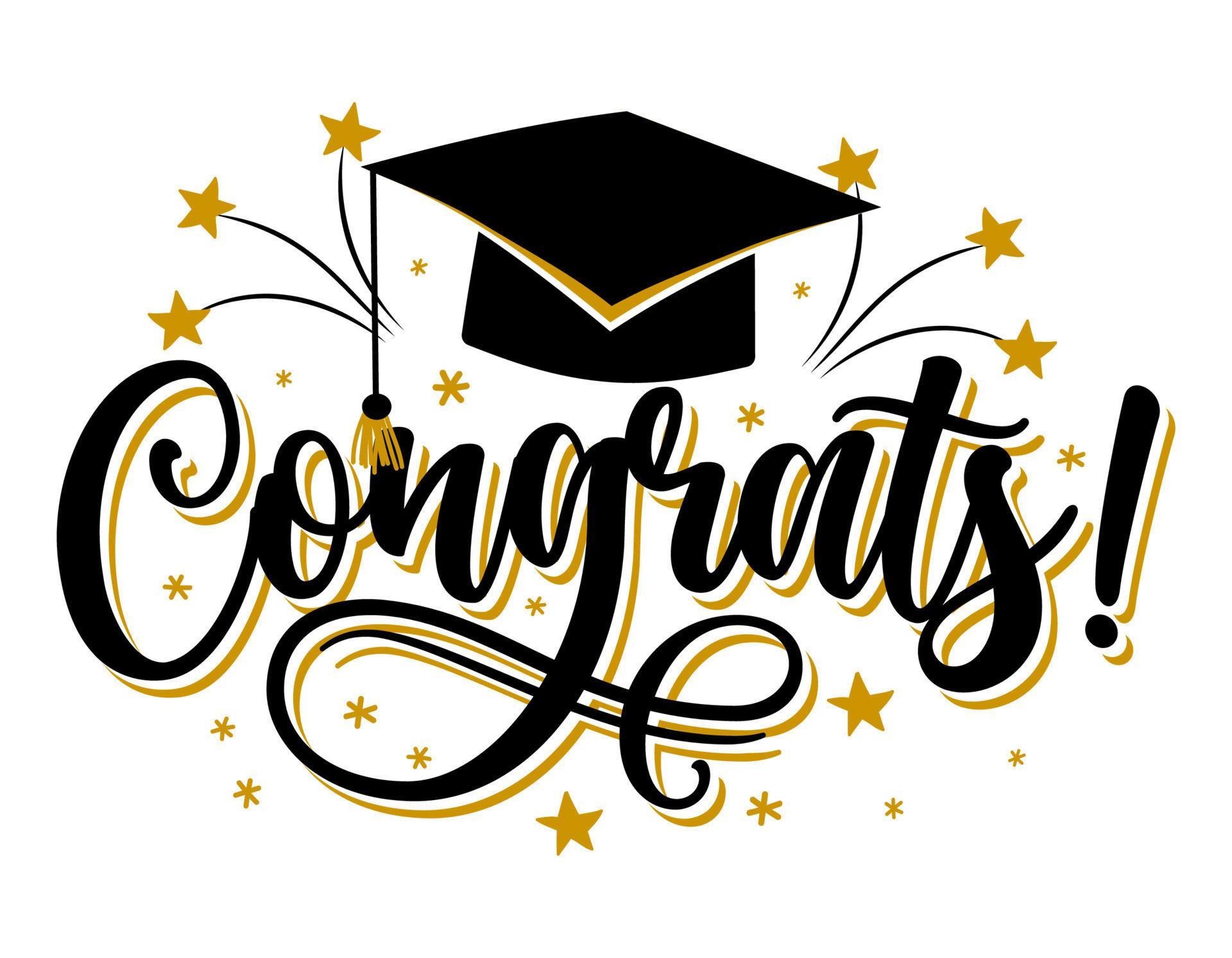 Congratulations Graduates Class of 2022 - Typography. blck text