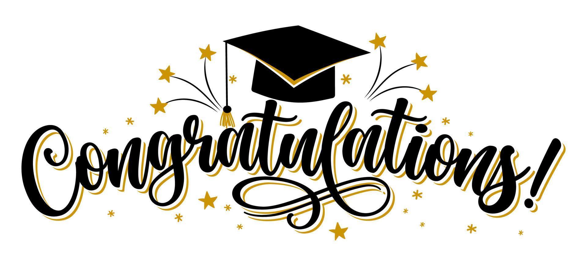 Congratulations Graduates Class Of 2022 Typography Black Text