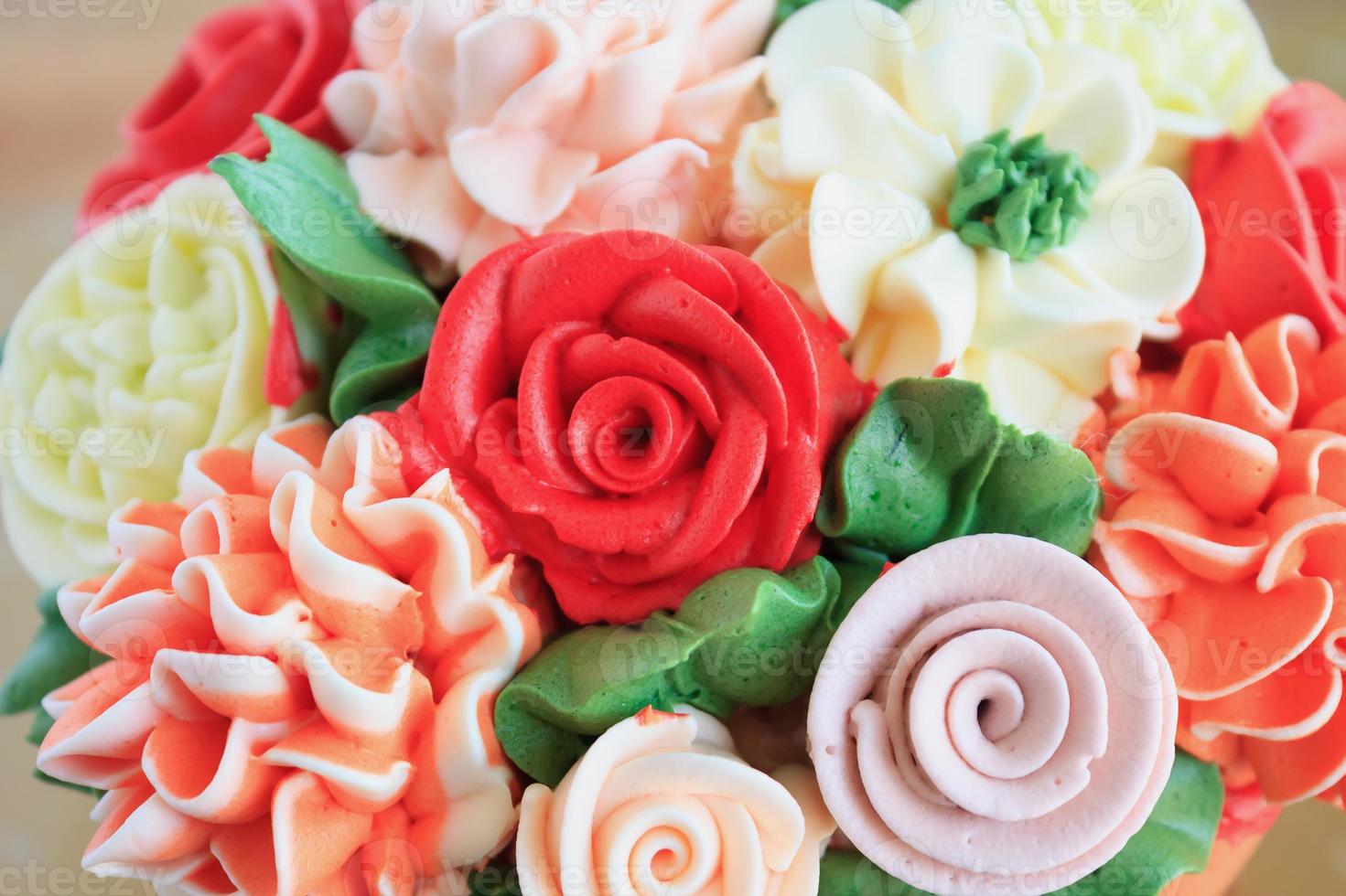 Flowers Cake close up photo