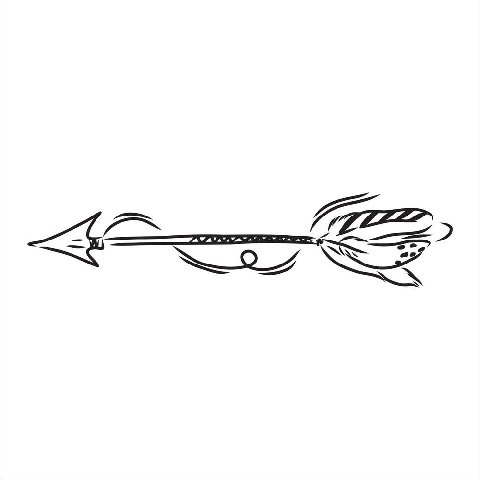 boho arrow vector sketch