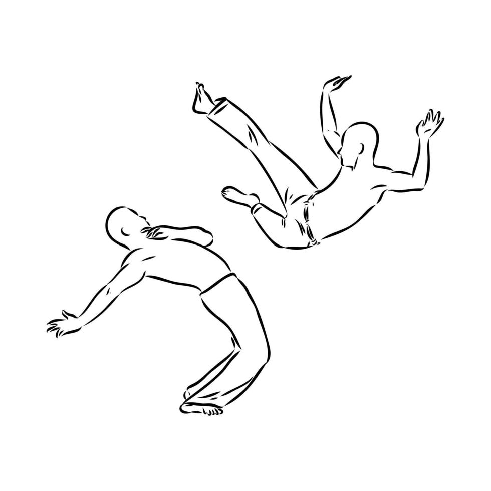 capoeira vector sketch