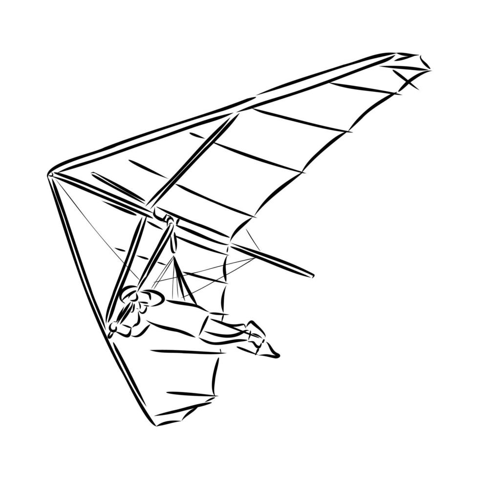 hang glider vector sketch