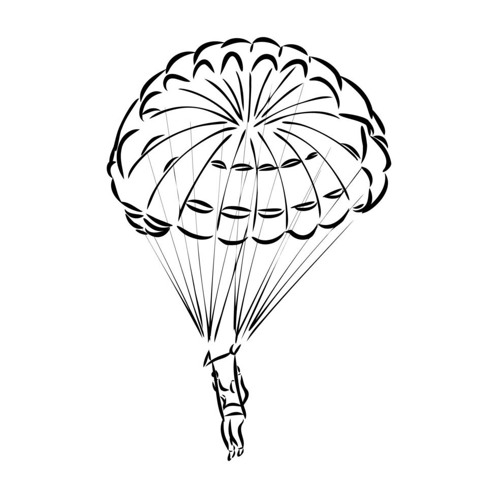 parachutist vector sketch