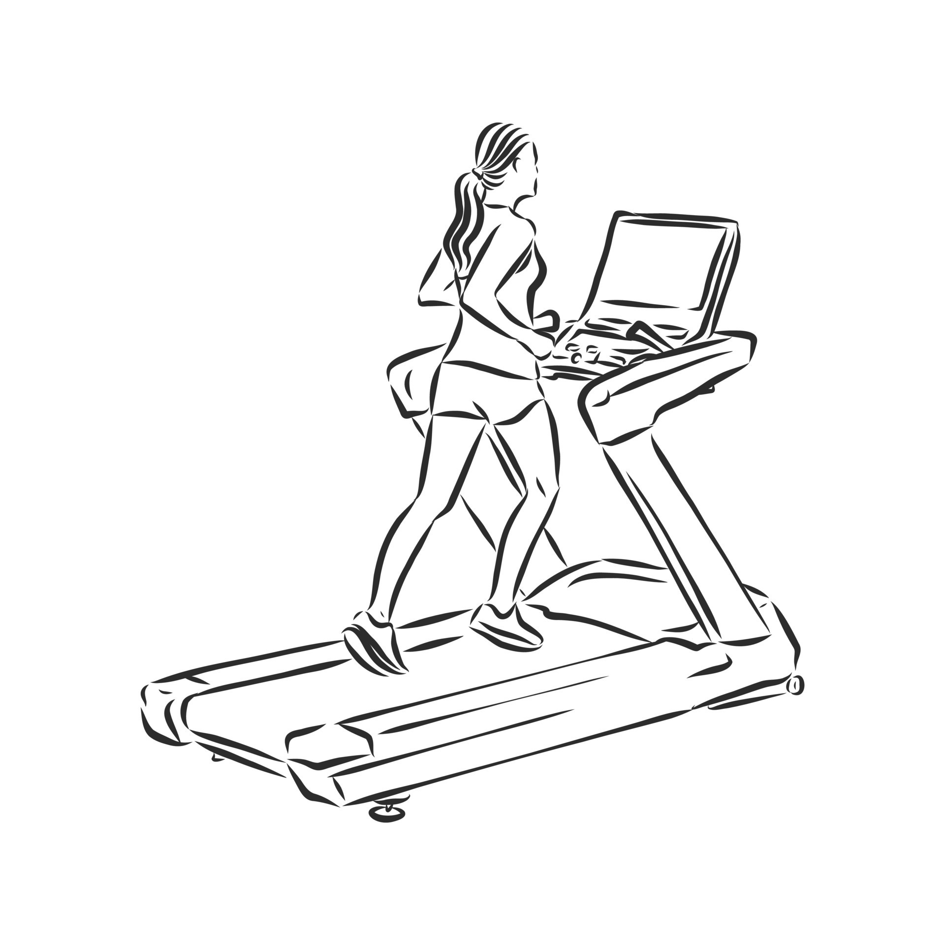 treadmill vector sketch 7307374 Vector Art at Vecteezy