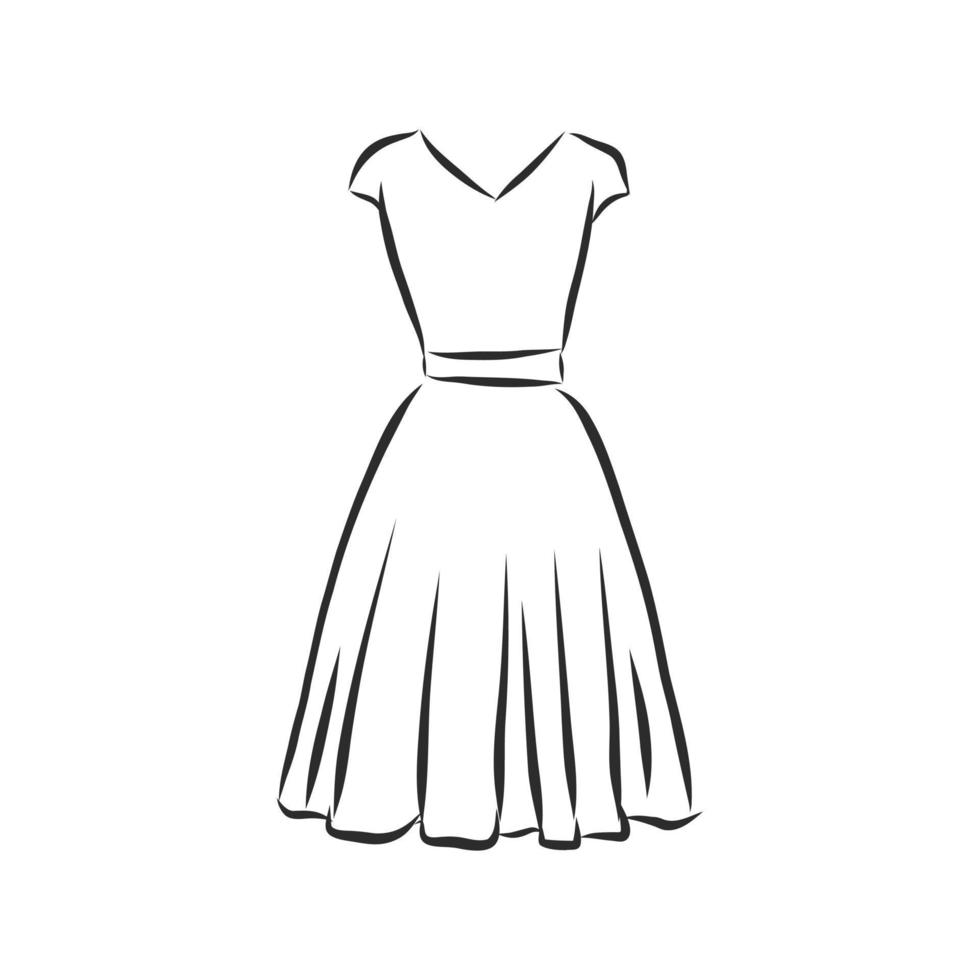 vestido de dibujo vectorial vector