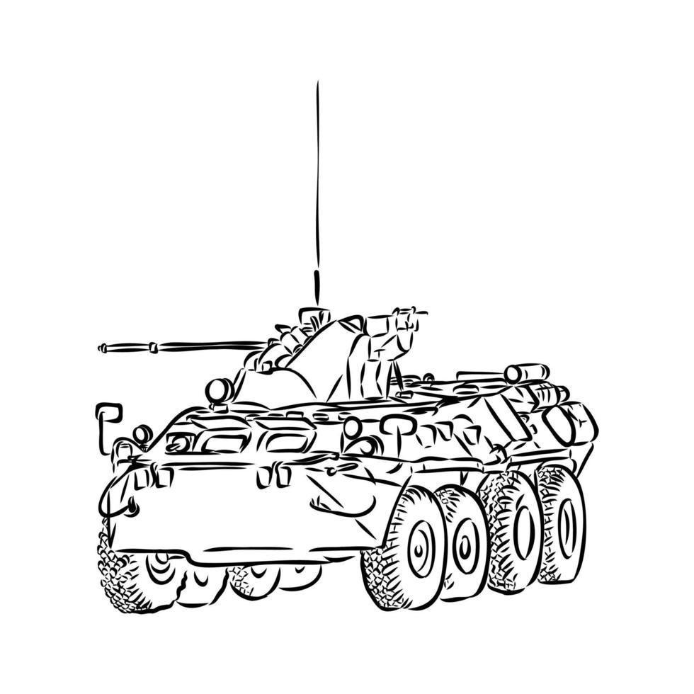 armored car vector sketch