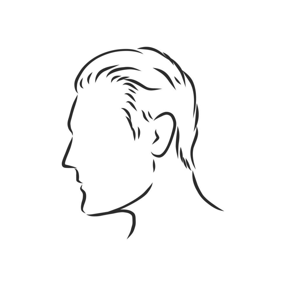 bosquejo del vector del perfil humano