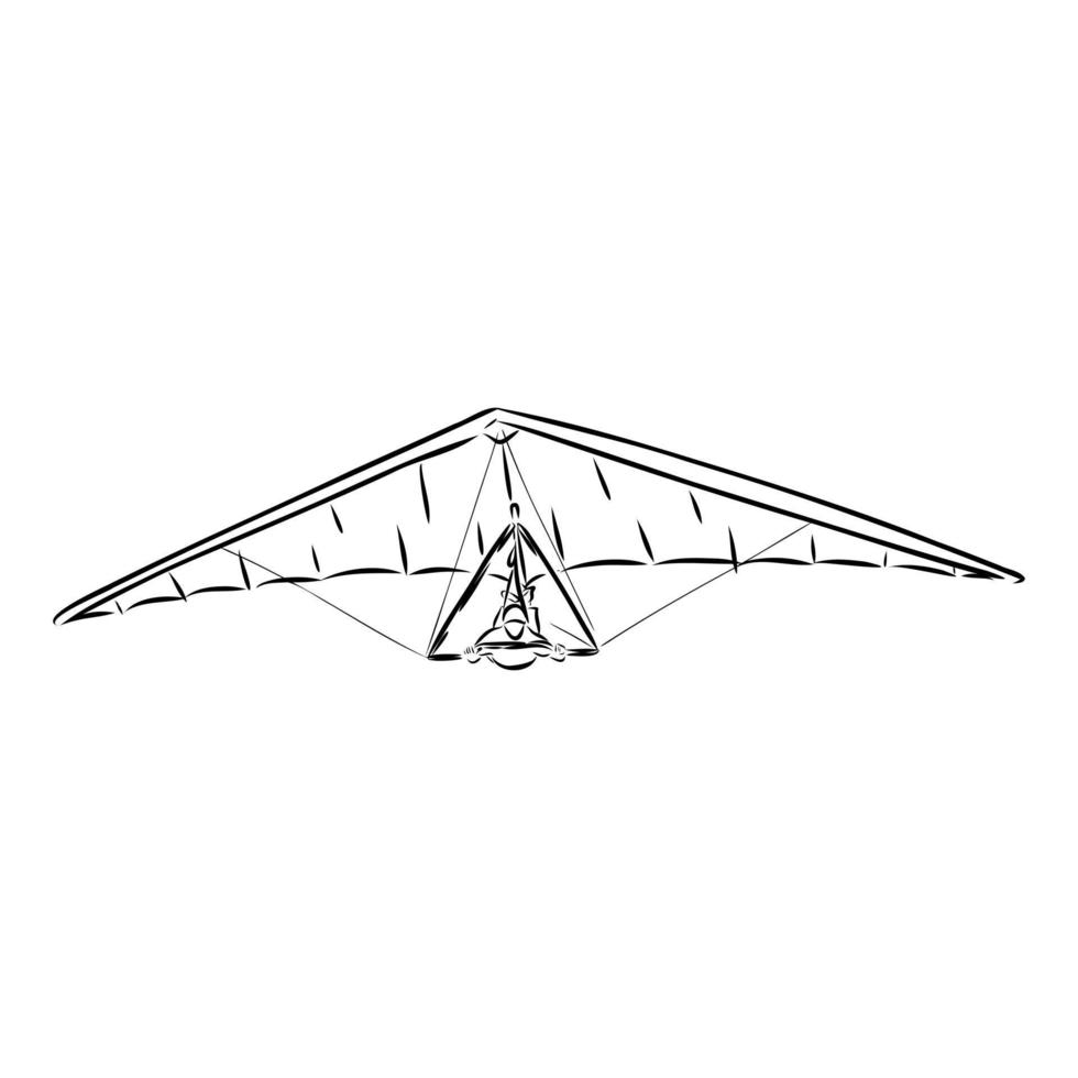 hang glider vector sketch