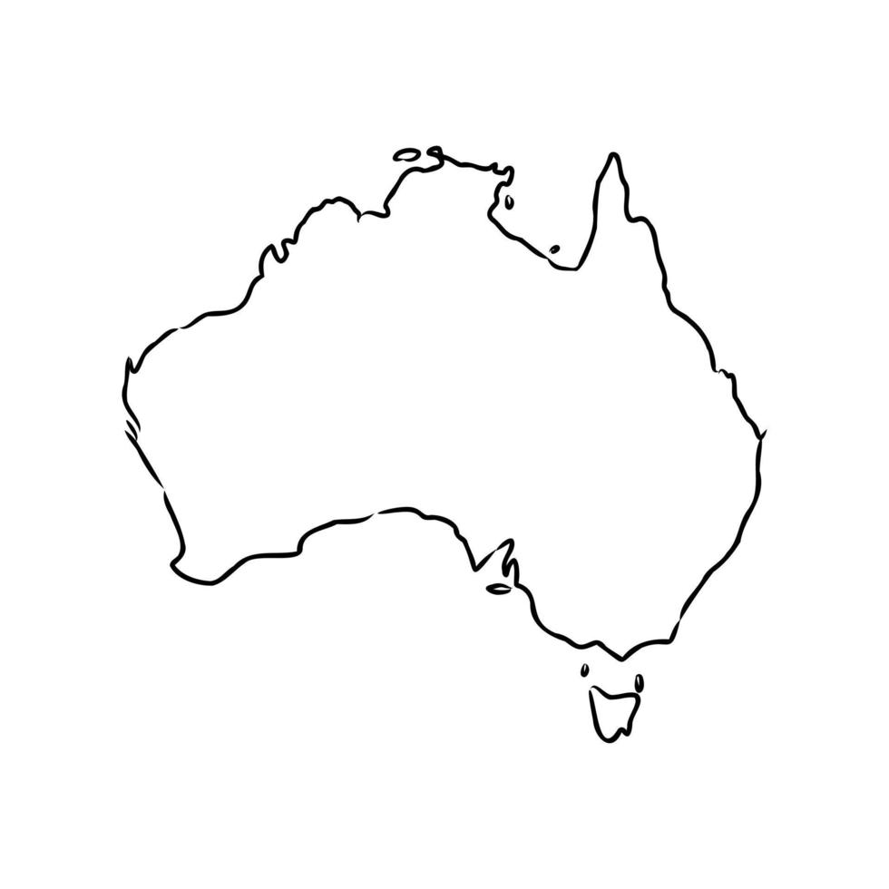 bosquejo del vector del mapa de australia