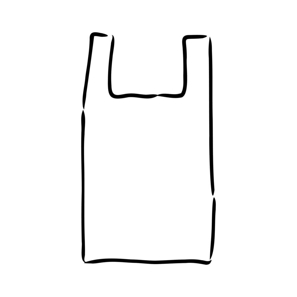 plastic bag vector sketch