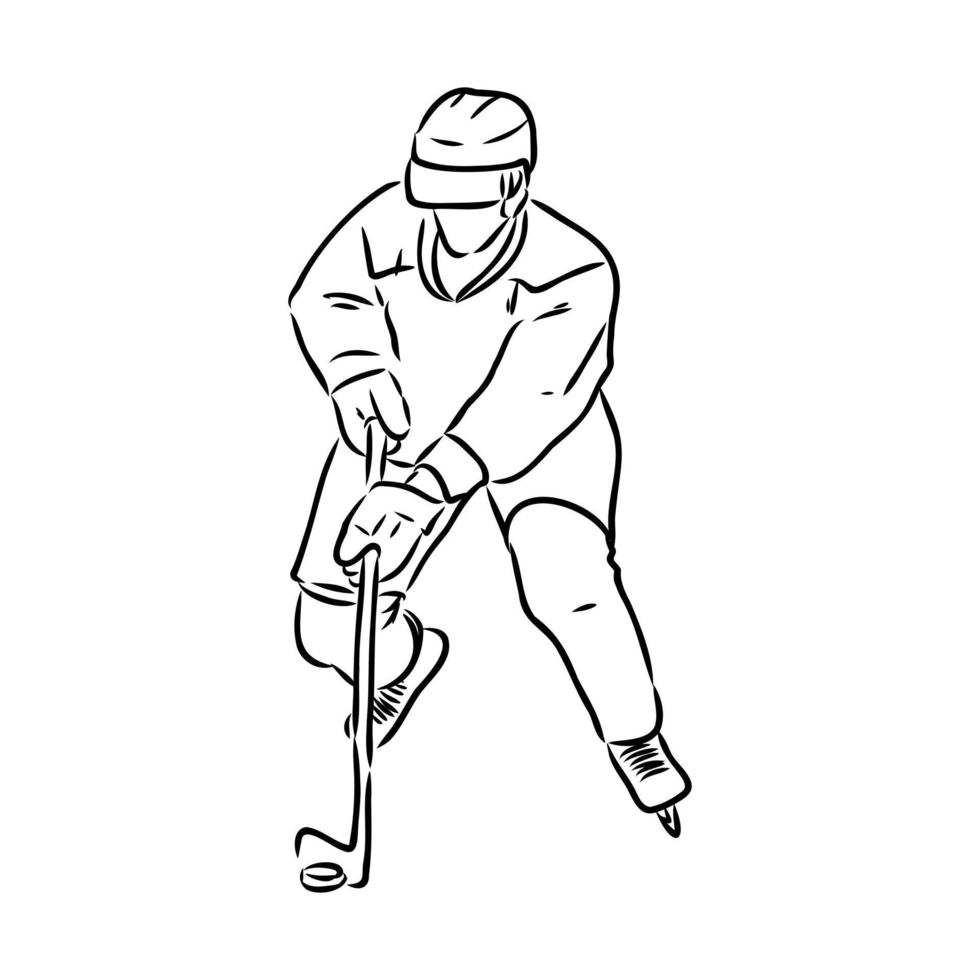 hockey player vector sketch