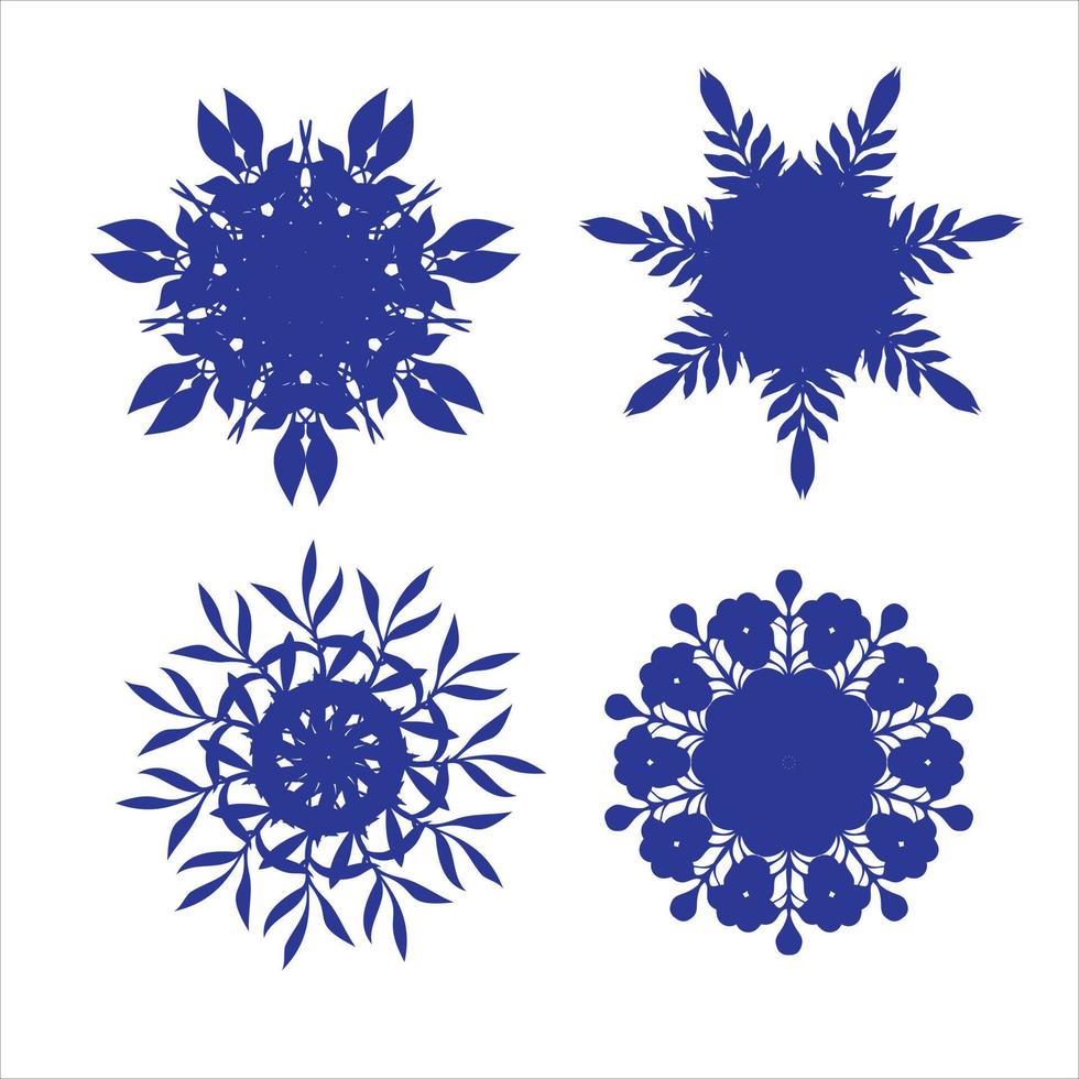 snowflake rosette vector sketch