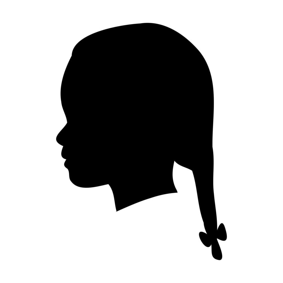 child profile vector sketch