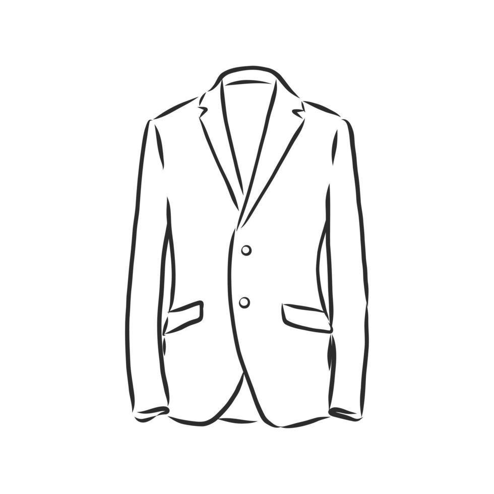 bosquejo del vector de la chaqueta del traje