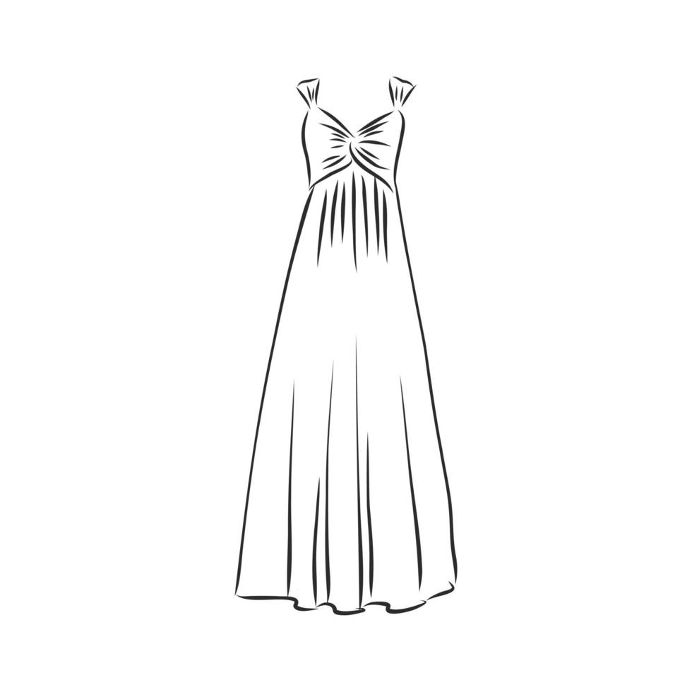 vestido de dibujo vectorial vector