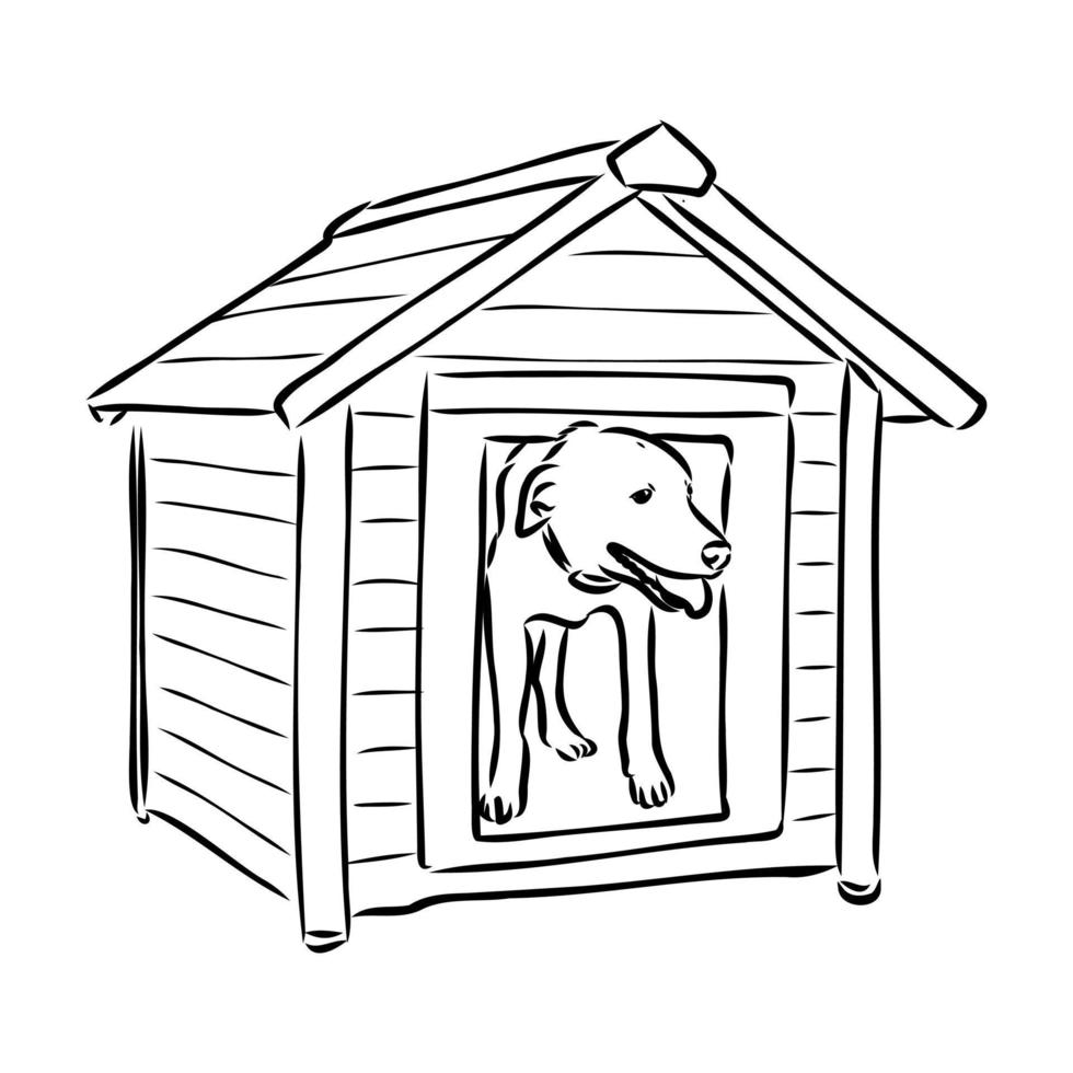 doghouse vector sketch