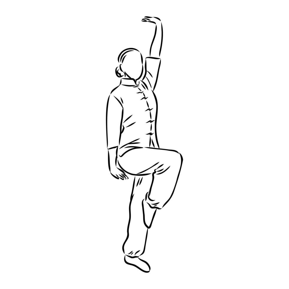 qigong vector sketch