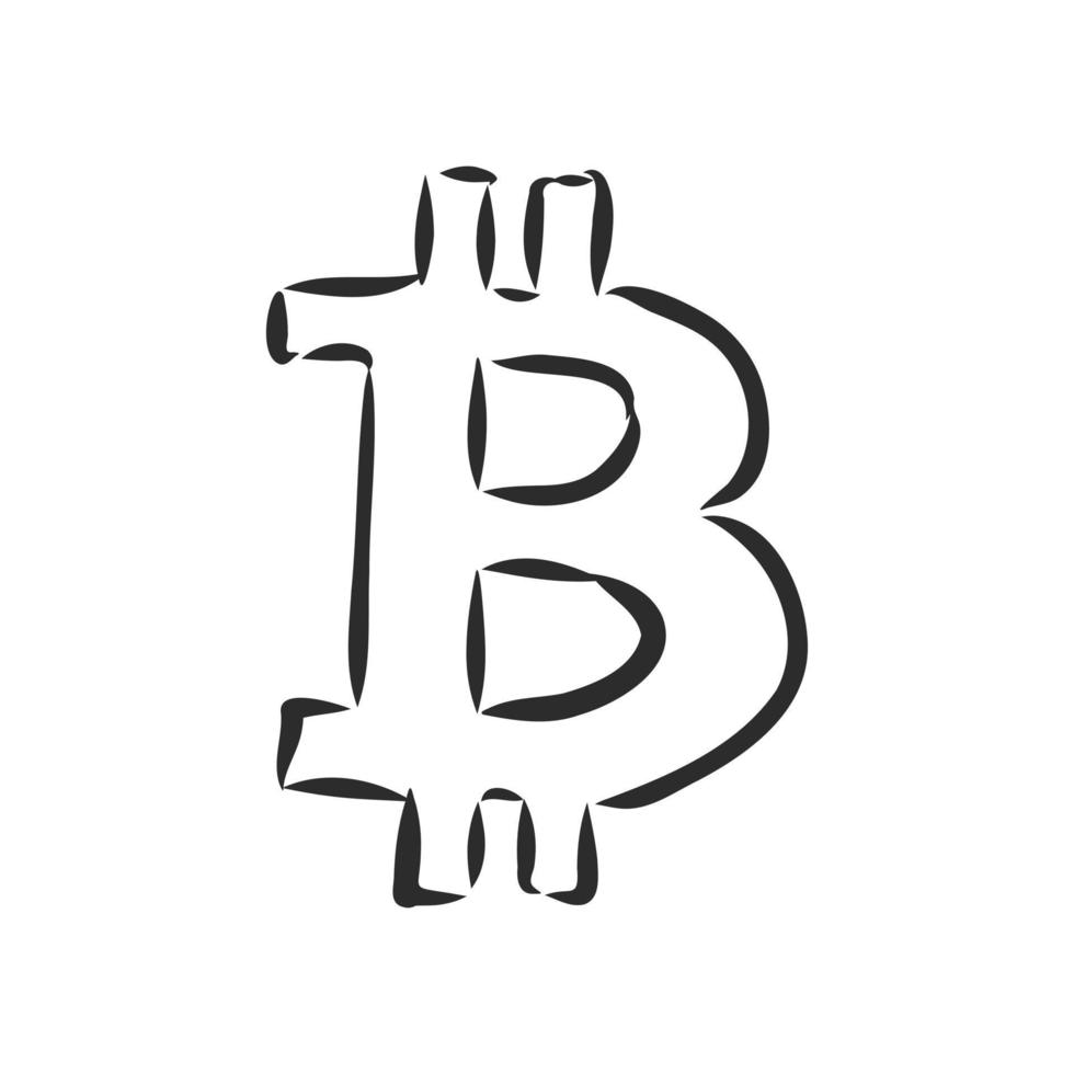bitcoin sign vector sketch