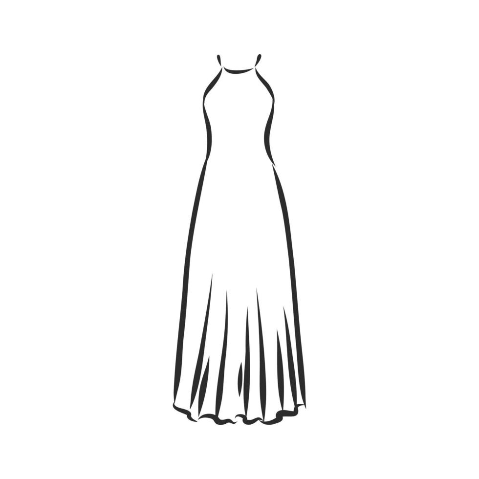 dress vector sketch 7307785 Vector Art at Vecteezy