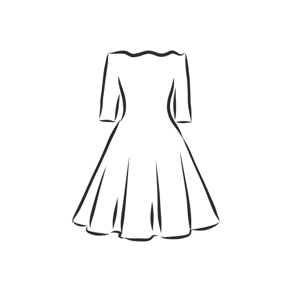 vestido de dibujo vectorial vector