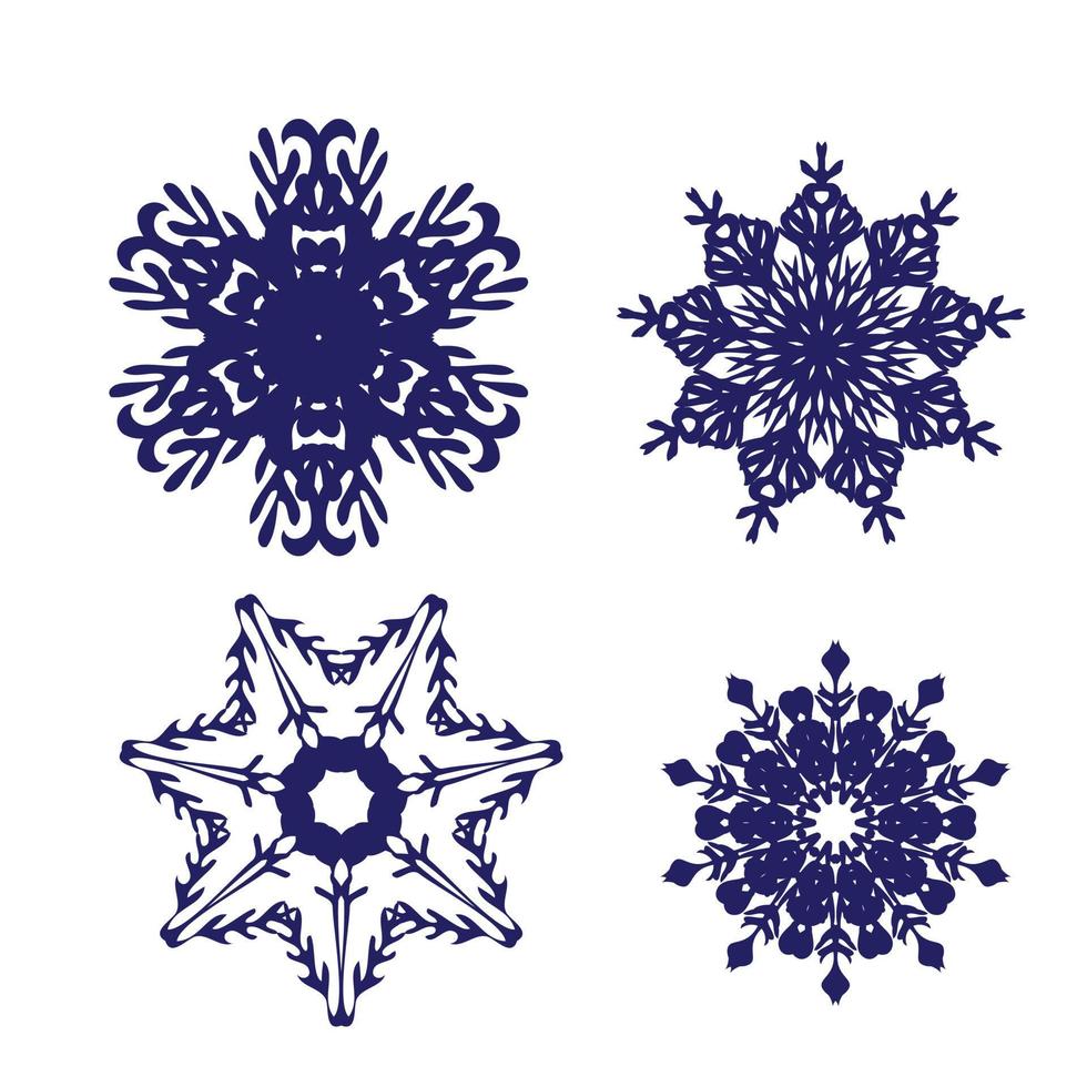 snowflake rosette vector sketch