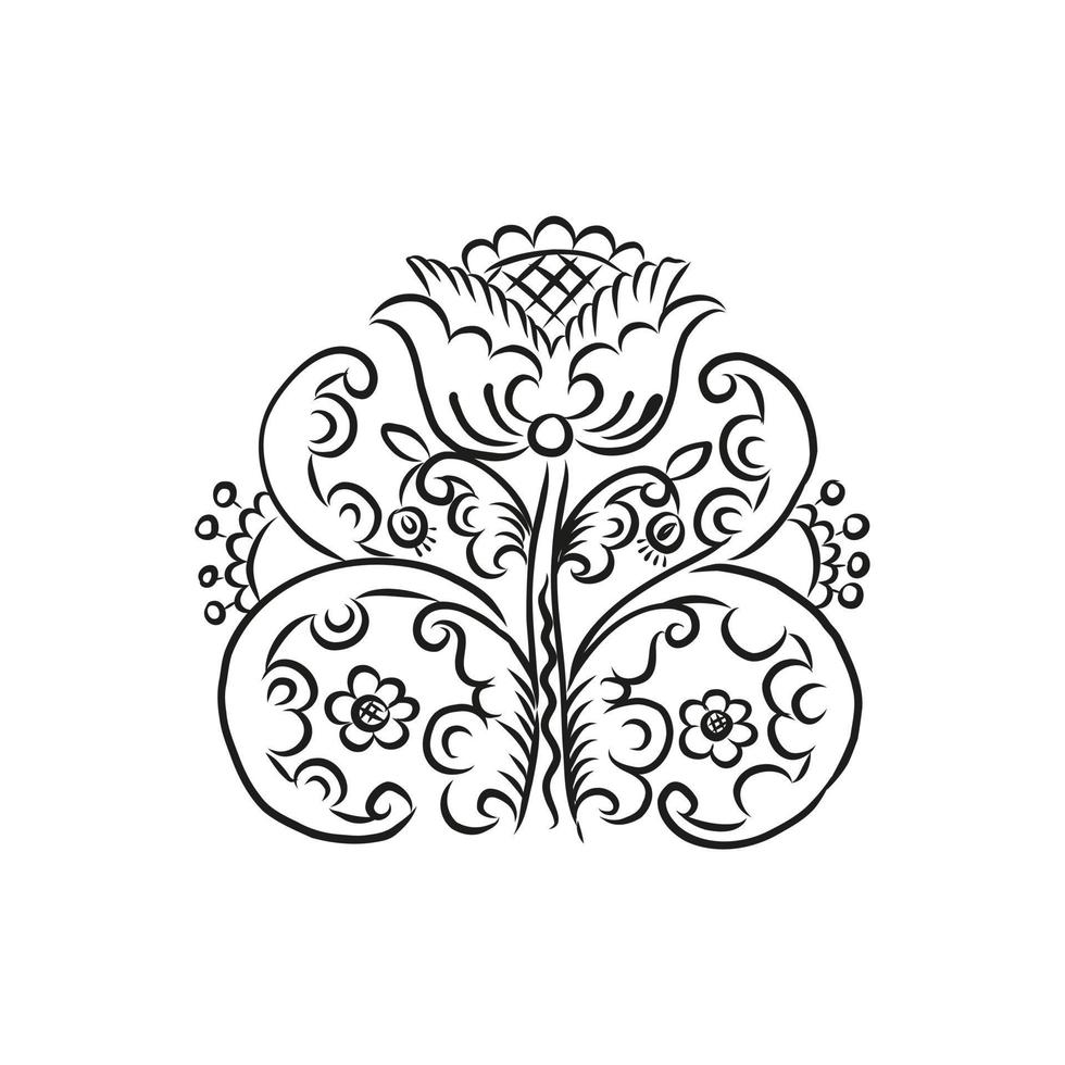 Slavic element folk style vector