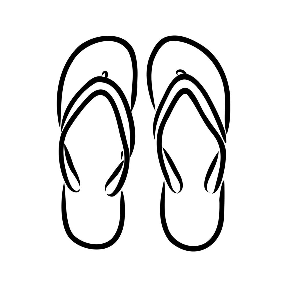 dibujo vectorial de chanclas vector