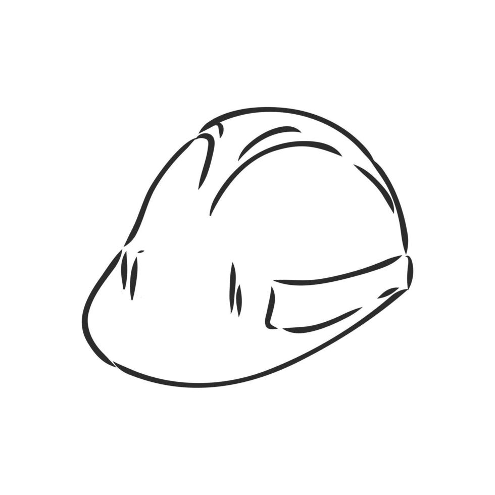 construction helmet vector sketch