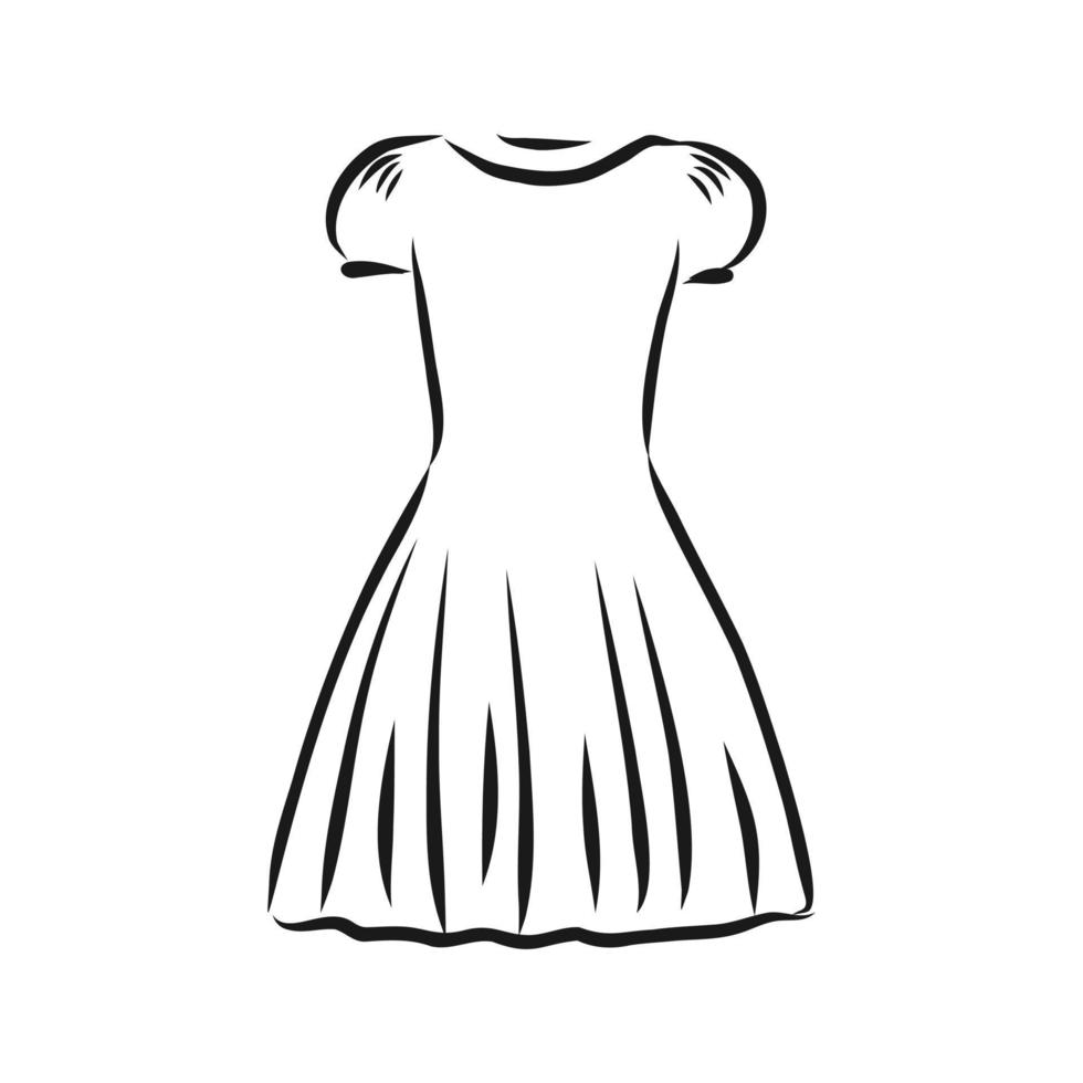 dress vector sketch 7308042 Vector Art at Vecteezy