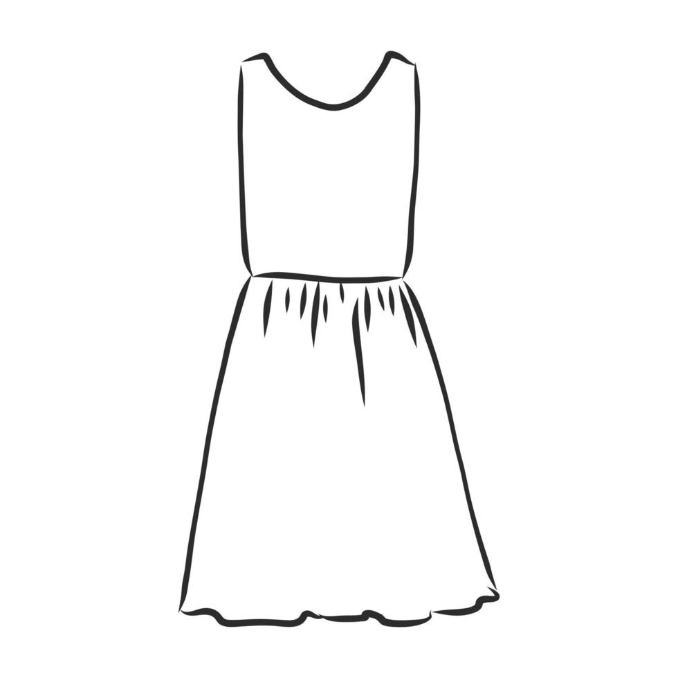 dress vector sketch 7308044 Vector Art at Vecteezy