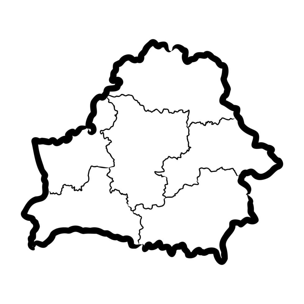 bosquejo del vector del mapa de Bielorrusia