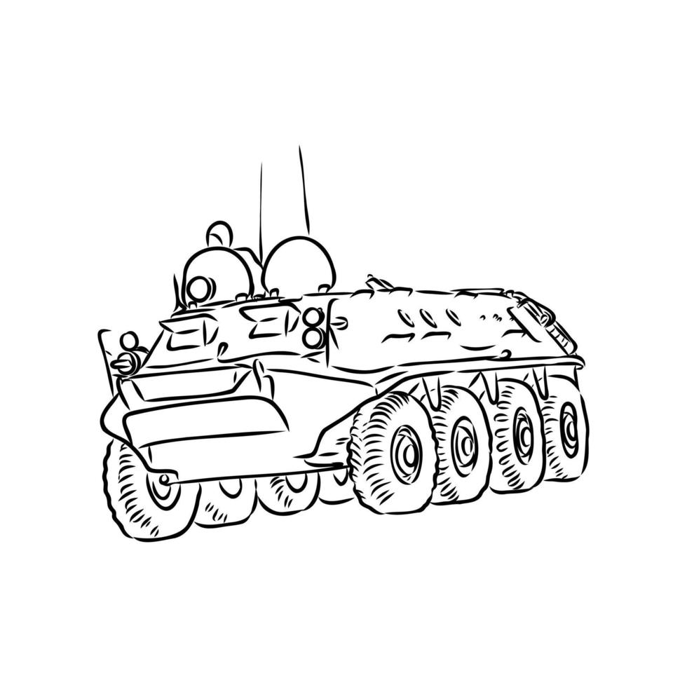 armored car vector sketch