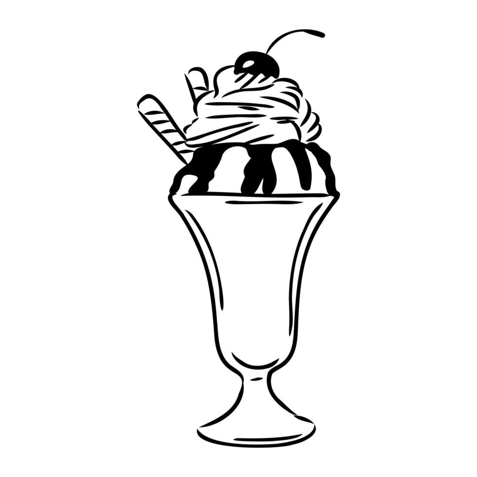 ice cream vector sketch