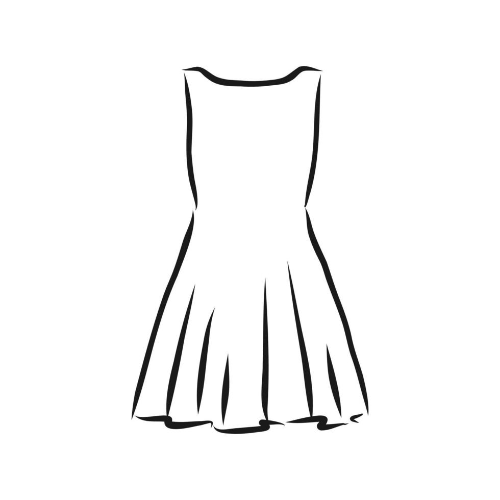 vestido de dibujo vectorial vector