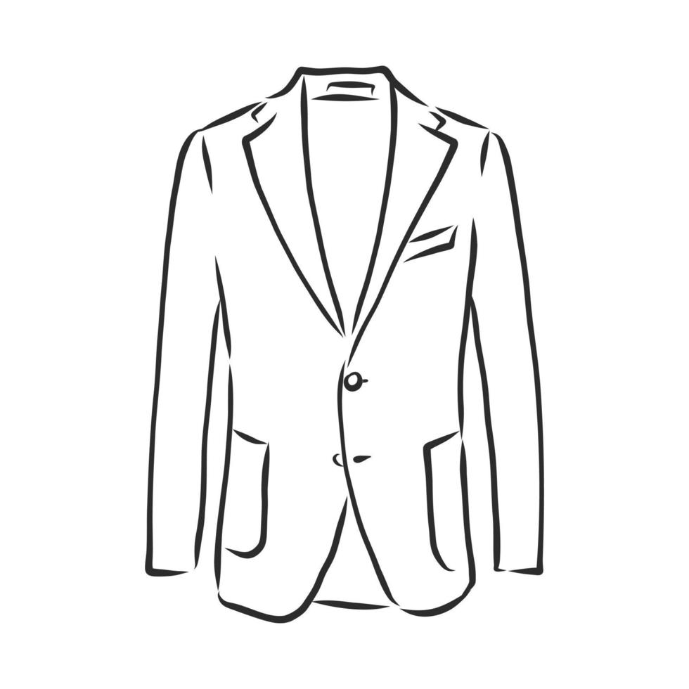 bosquejo del vector de la chaqueta del traje