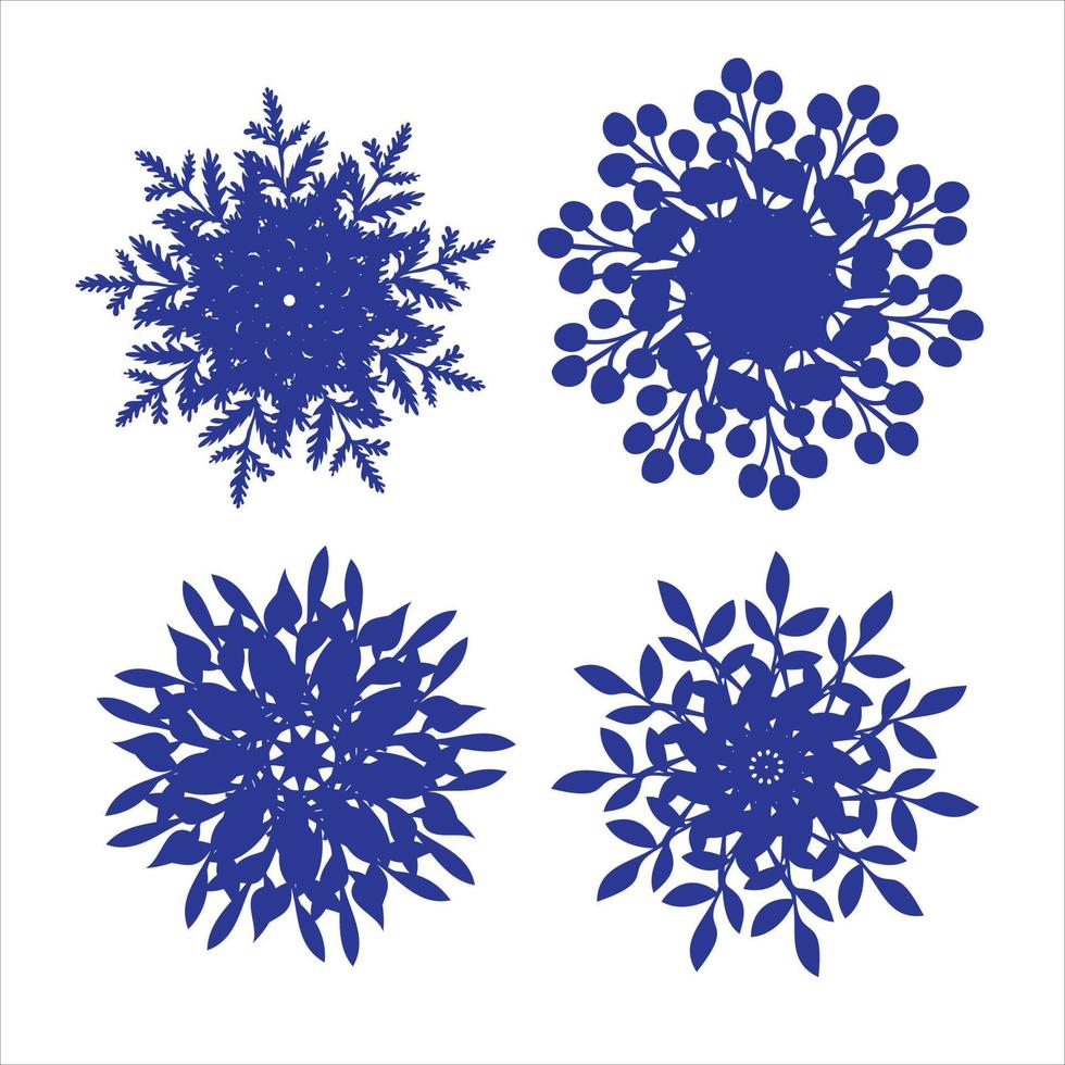 snowflake rosette vector sketch