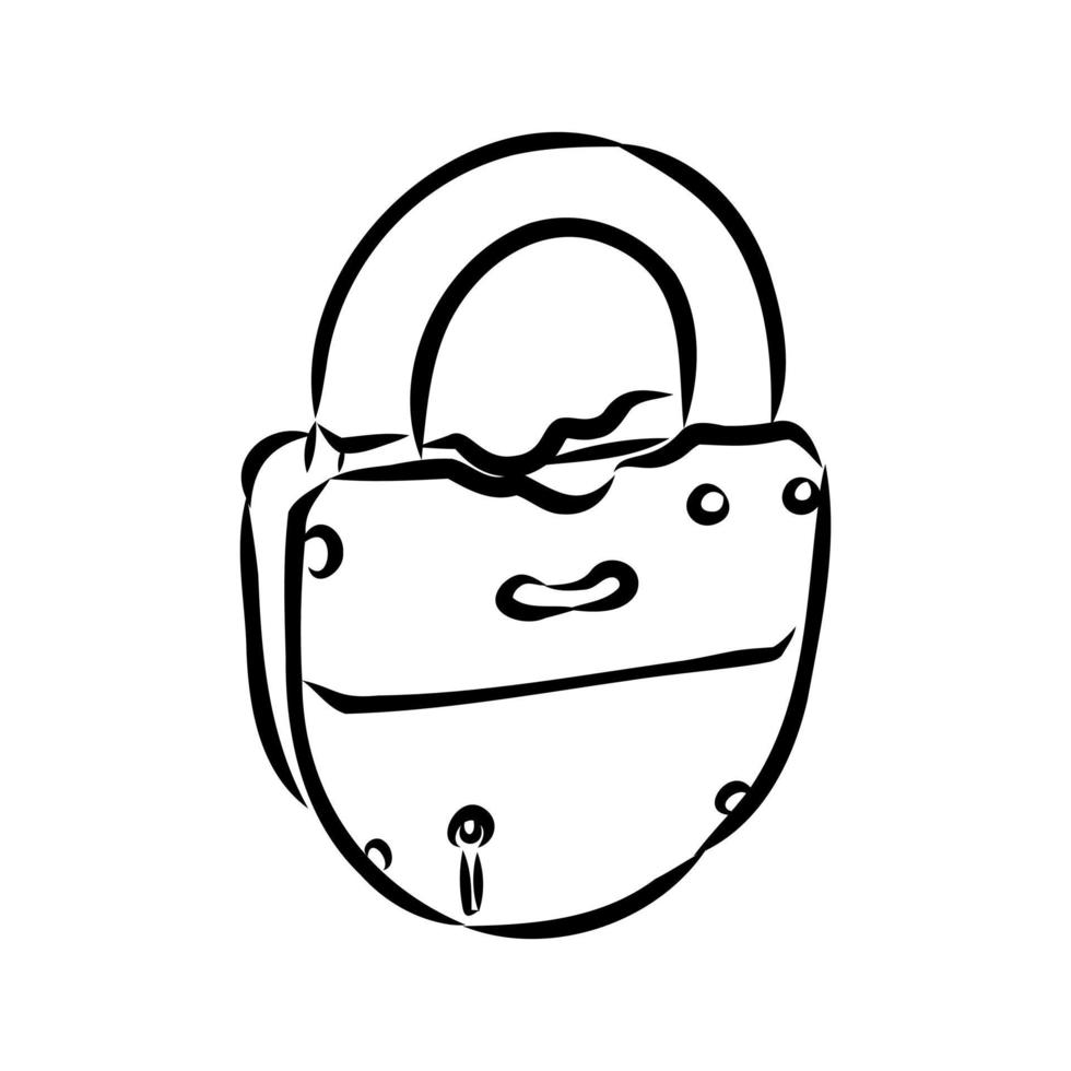 padlock vector sketch