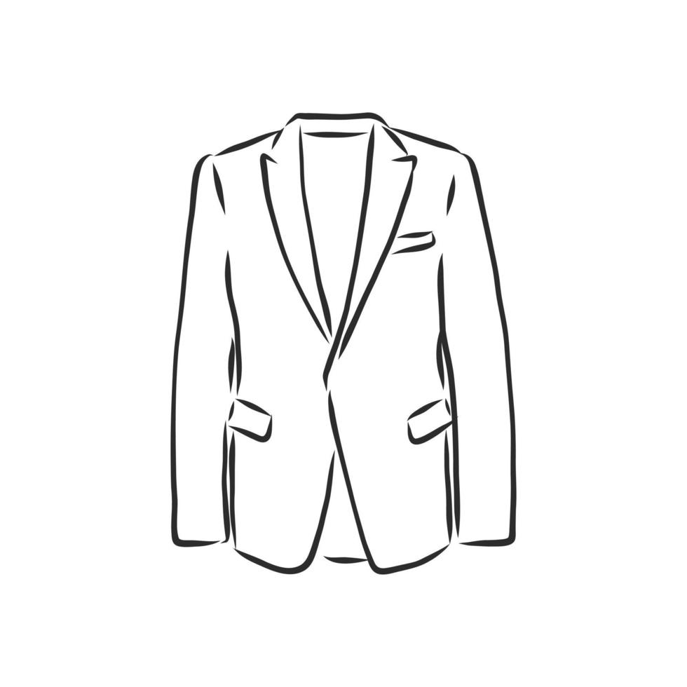 bosquejo del vector de la chaqueta del traje