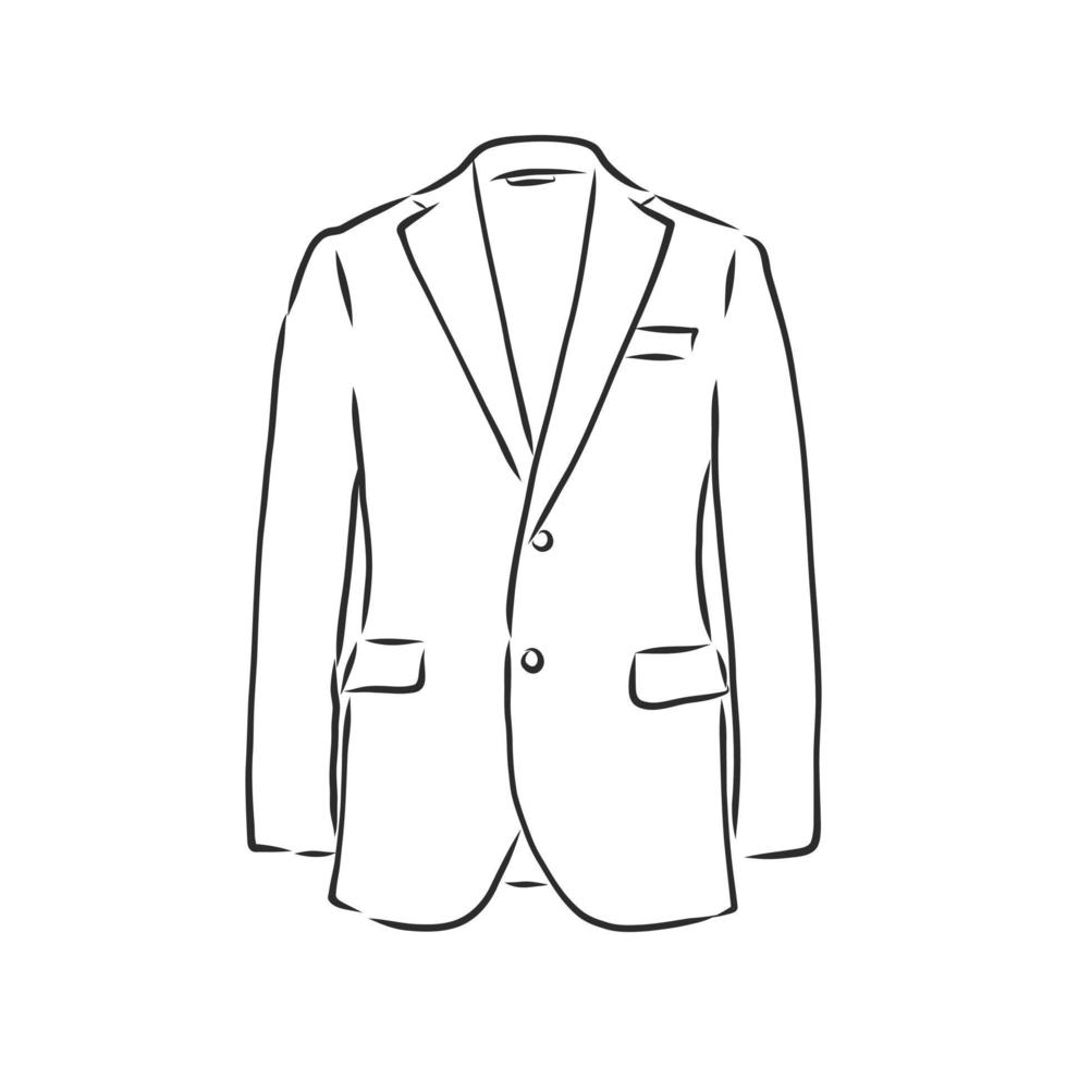 bosquejo del vector de la chaqueta del traje