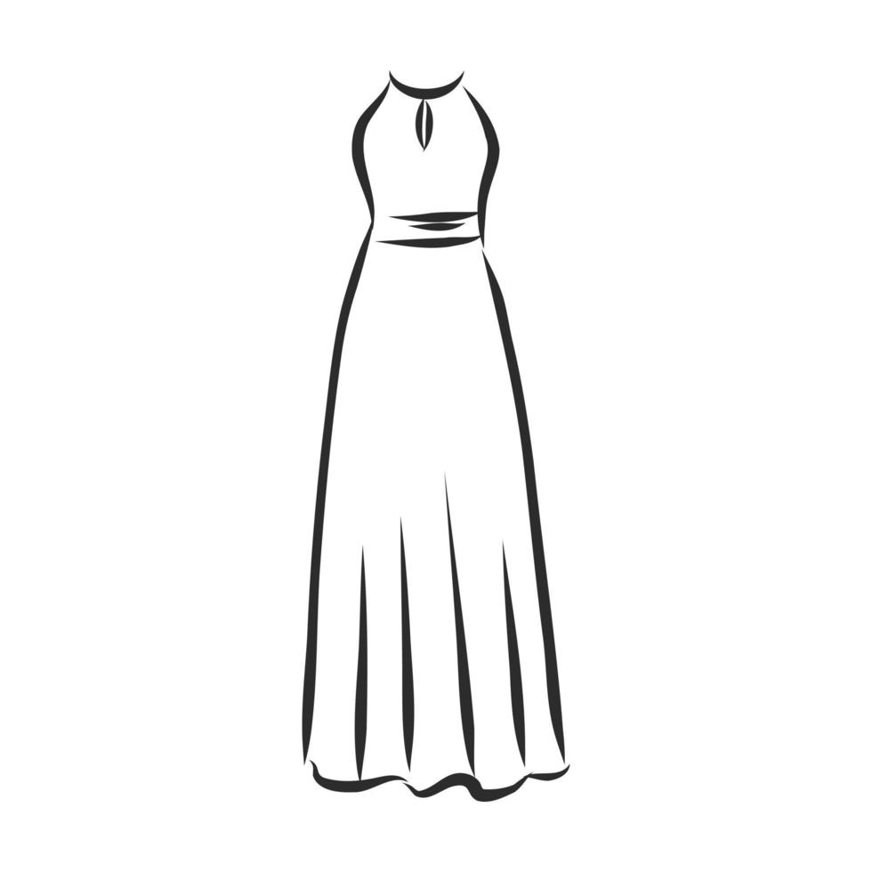 vestido de dibujo vectorial vector