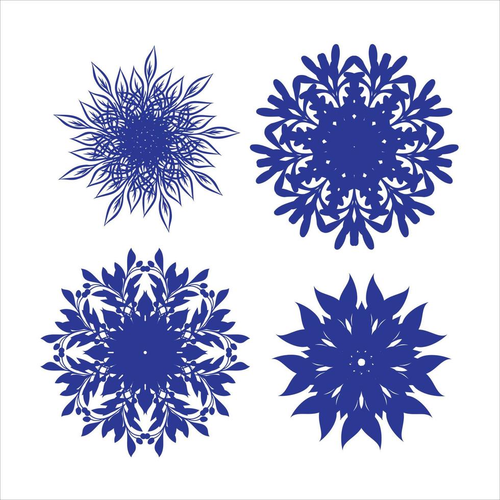 snowflake rosette vector sketch