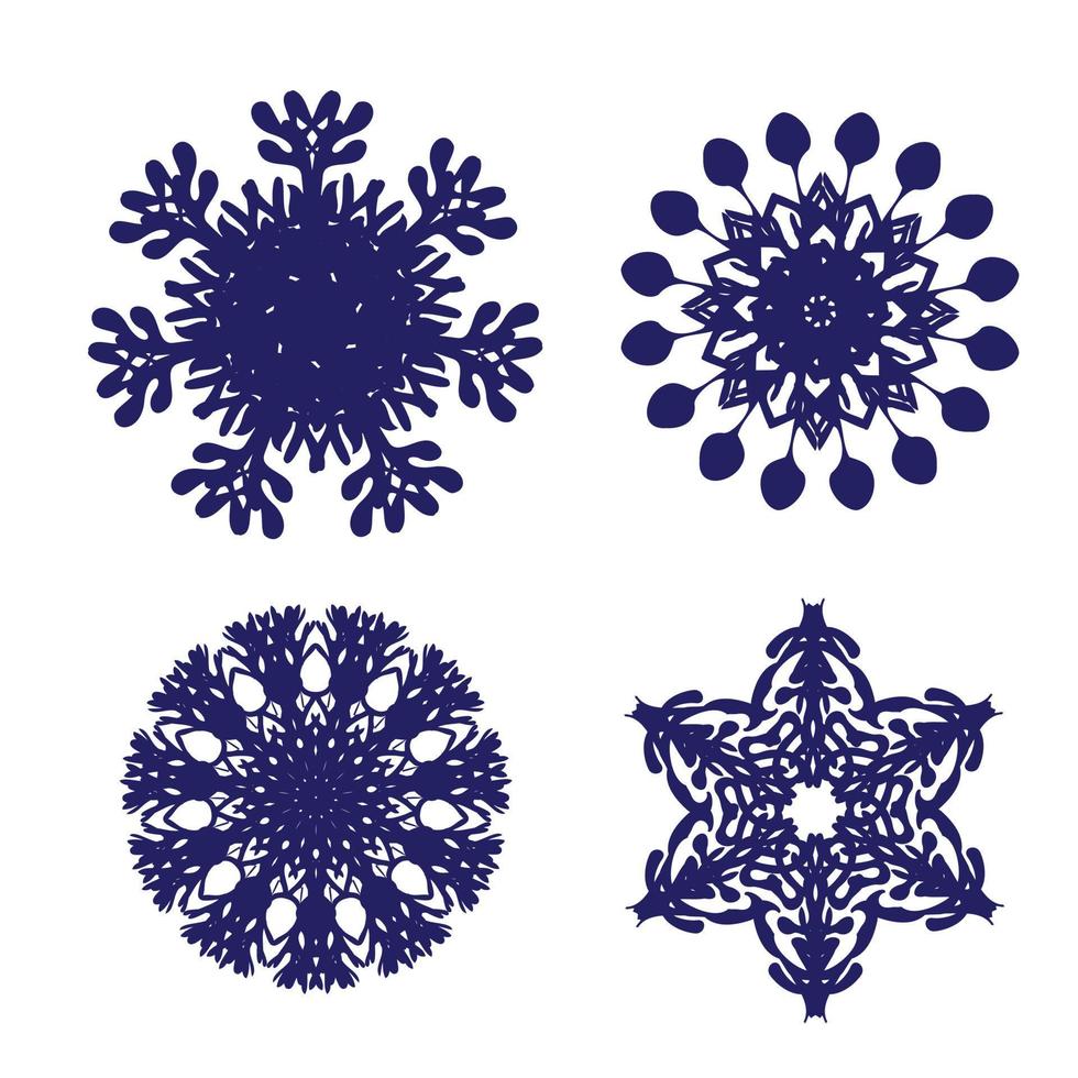 snowflake rosette vector sketch