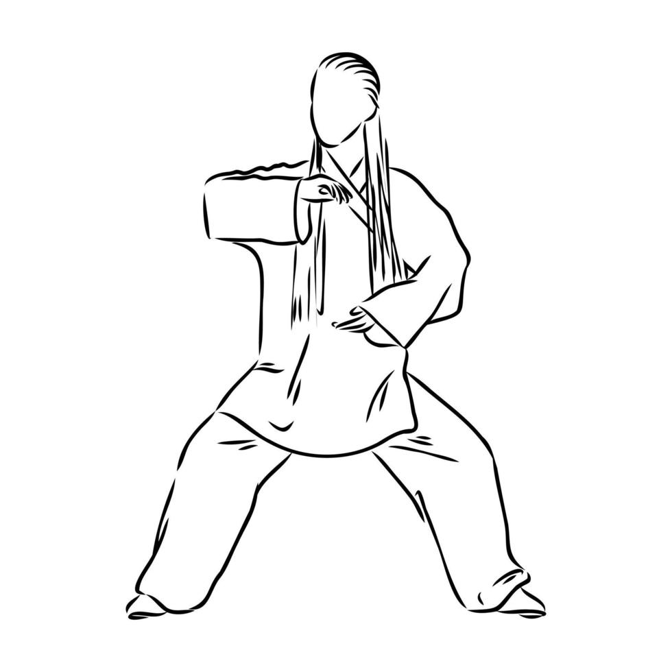 qigong vector sketch