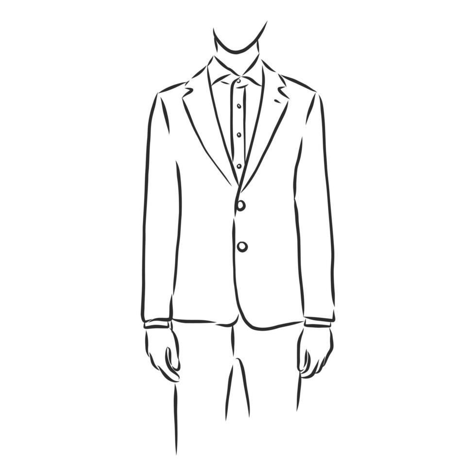 bosquejo del vector de la chaqueta del traje