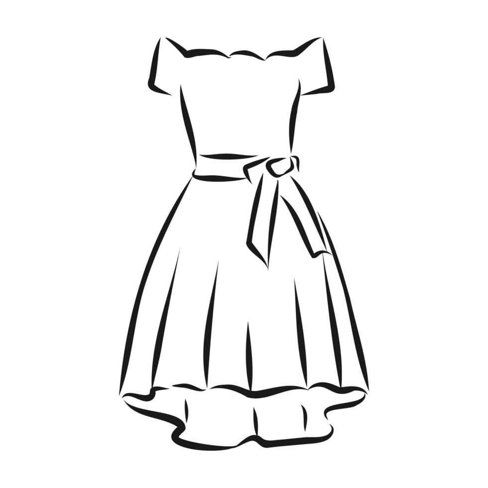 vestido de dibujo vectorial vector